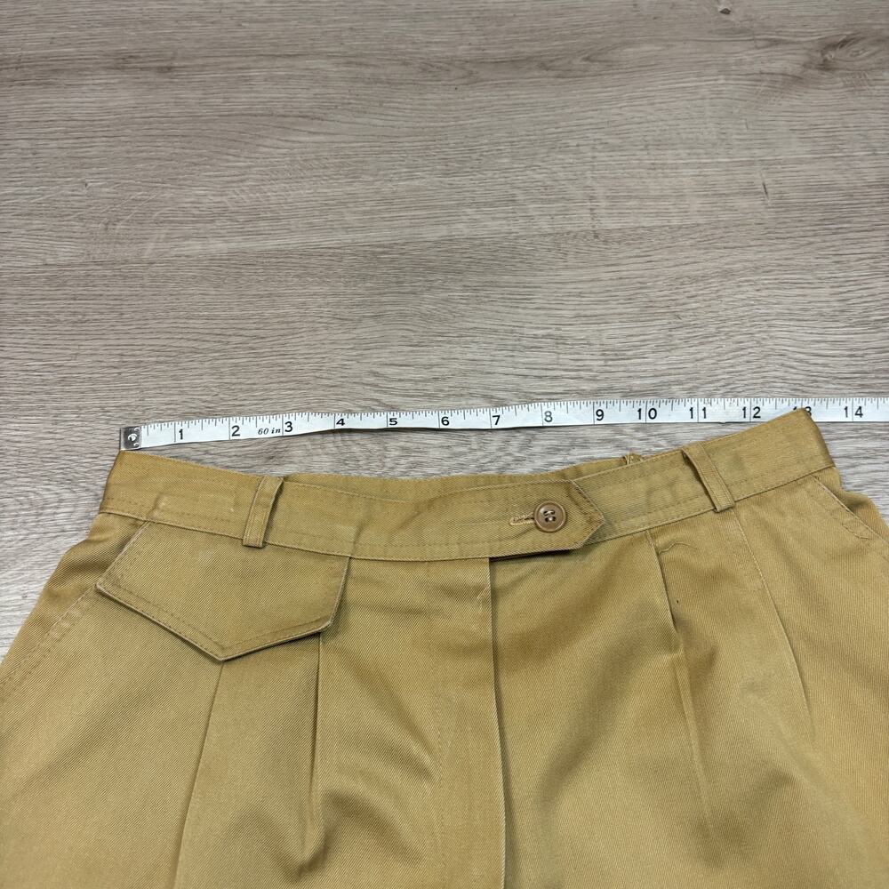 Vintage 70s Calvin Klein Pleated A Line Khaki Skirt Women's 10 Academia Twee - Picture 5 of 11